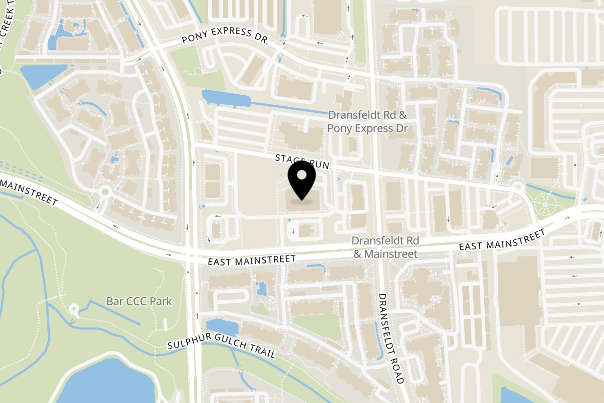 Map showing the location of Ovest Via on 18595 Mainstreet in Parker